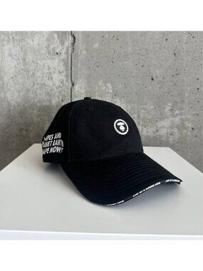 AAPE BY A BATHING APE Black Baseball Cap Hat One Size Like New